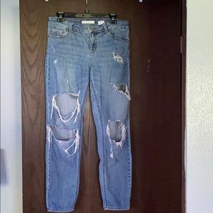 VERY distressed jeans